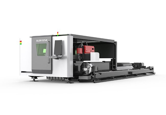 Exemplificação de uma máquina de corte a laser para chapas e tubos GS-CEG