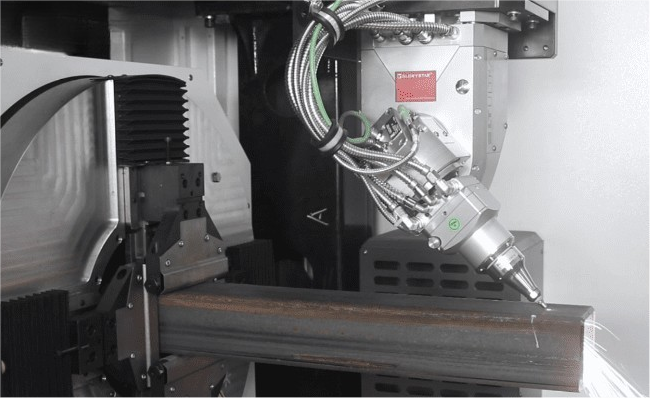 Ilutsração de um componente da máquina de corte a laser para tubo
