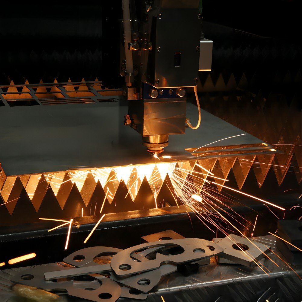 Exemplificação de máquina de corte a laser de metal
